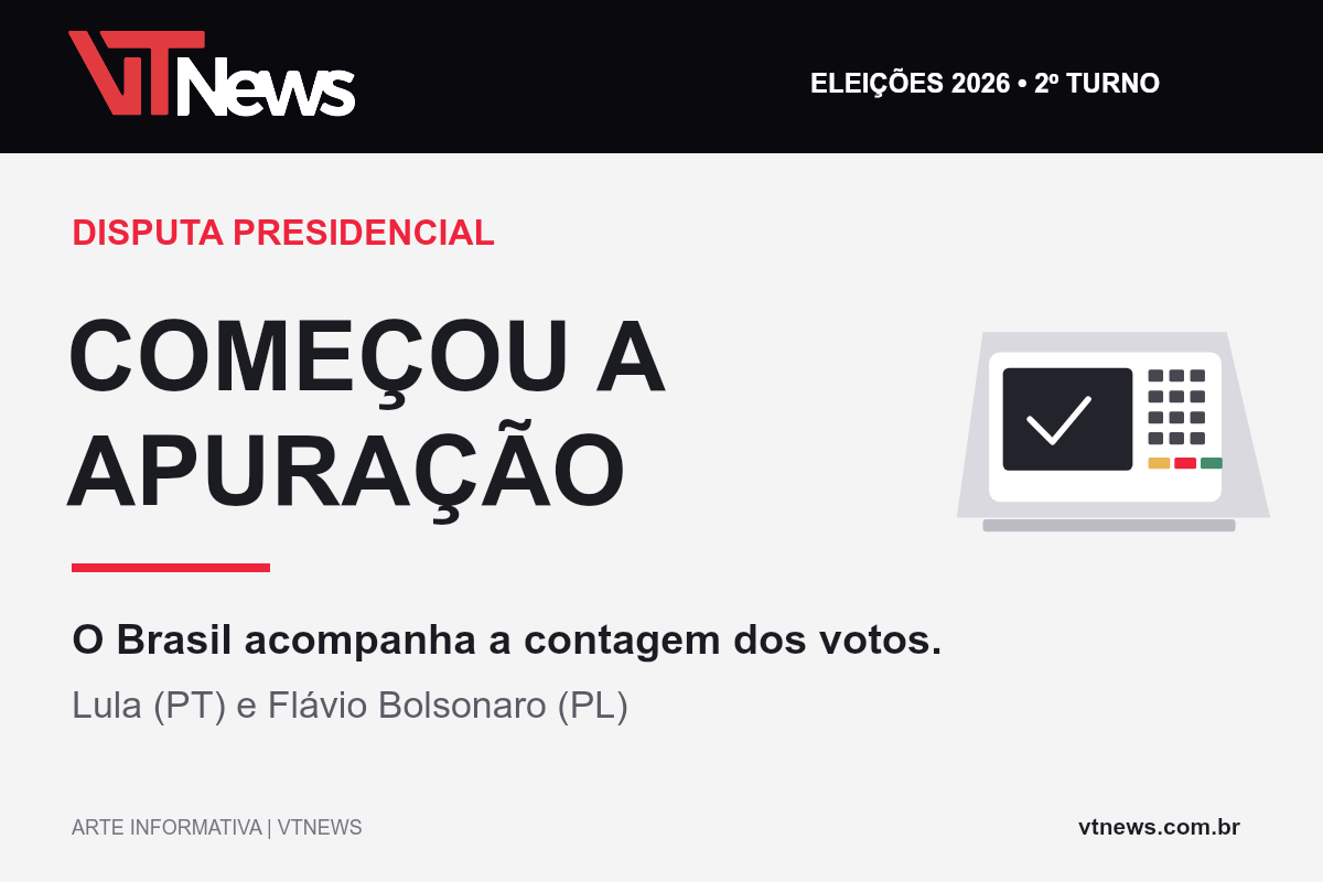 Começa apuração do segundo turno entre Lula e Flávio Bolsonaro